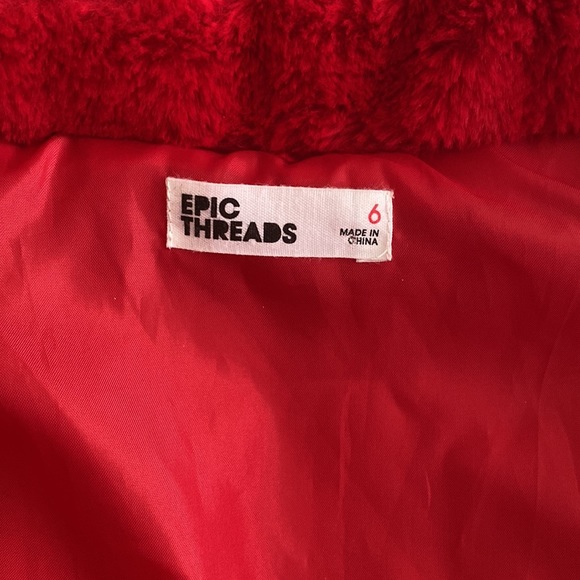 Red Epic Threads Fuzzy Vest - Picture 2 of 3